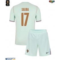 Otroški Nogometni dresi Francija William Saliba #17 Gostujoči SP 2026 Kratek Rokav (+ Kratke hlače)